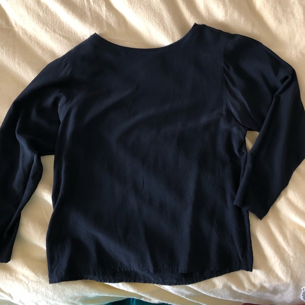 Black silk pullover